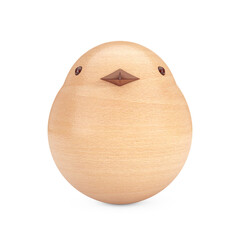 Abstract Wooden Children Bird Toy. 3d Rendering