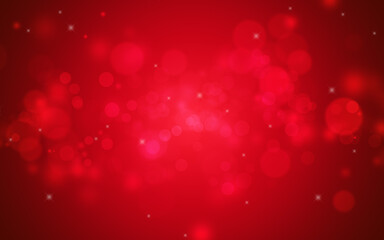 Red bokeh blur background. Christmas and New year light abstract concept.