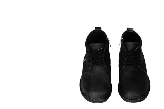 black shoes isolated on white