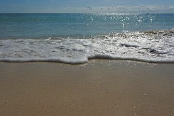 Beatiful sunset in caribe beach 