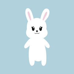 Cute cartoon bunny. Vector illustration for kids.