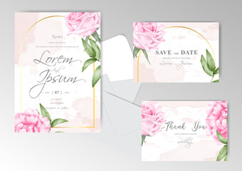 Elegant Wedding Invitation card set template