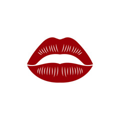 Lips icon design template vector isolated illustration