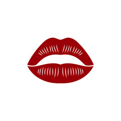 Obraz premium Lips icon design template vector isolated illustration