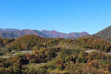 猿橋町付近の紅葉（山梨県大月市）