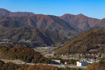 Naklejka premium 大月の街並み（山梨県大月市）