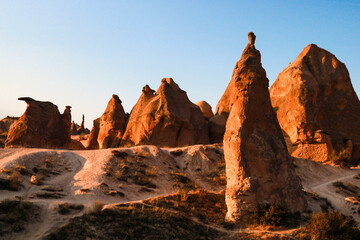 Fairy Chimneys near the town of Goreme, Cappadocia, Turkey