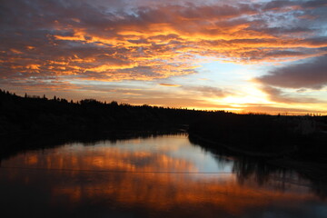 Sunrise On The River, Capilano Park, Edmonton, Alberta