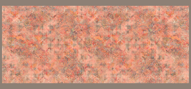 Dupatta And Allower Seamless  Designs For Digital Printing
