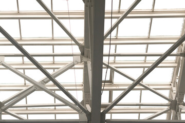 Glass roof of a commercial space or building.