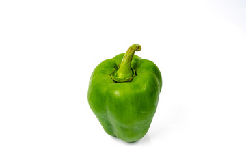 Green peppers on a white background