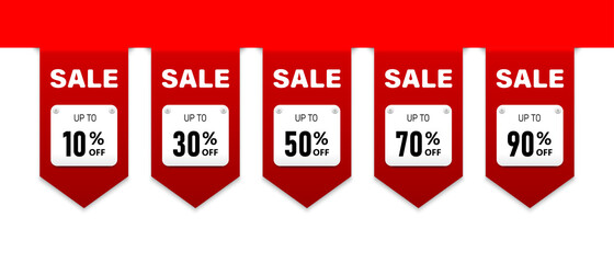 Set of sale tags labels, Discount label template for advertising