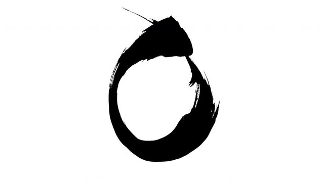 モーション筆文字「O(大文字)」アルファ付き素材 alphabet   「O(Uppercase)」筆文字で描かれていくようにプロの書道家が書いた文字をモーションさせた素材ですIt is a brush Chinese characters(Kanji) written by a professional Japanese calligrapher.