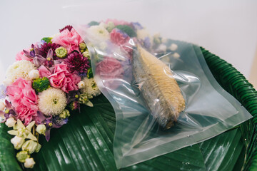 smoked mackerel, Fresh mackerel from Mae Klong, Thailand, Thai food, Rastrelliger brachysoma.