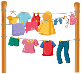 Isolated clothes on the rack display