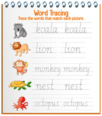 English alphabet tracing worksheets
