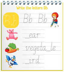 English alphabet tracing worksheets © GraphicsRF