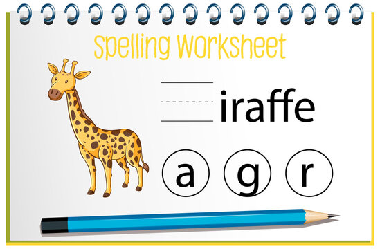 Find missing letter with giraffe