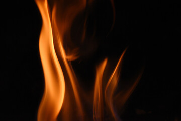 fire on black background