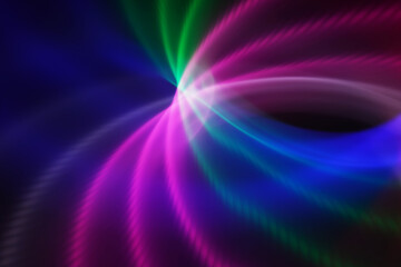 Abstract dynamic background with different colours pink, blue, green.
