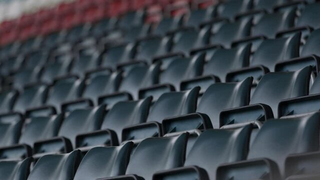 Empty seats at sports stadium during COVID-19