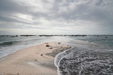 砂州 寄せる波 海景