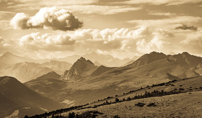 view at the rittner horn in italy - near bozen