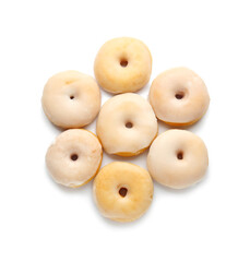 Tasty donuts isolated on white background