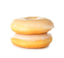 Tasty donuts isolated on white background