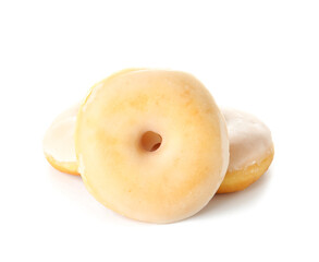Tasty donuts isolated on white background