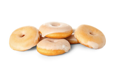 Tasty donuts isolated on white background