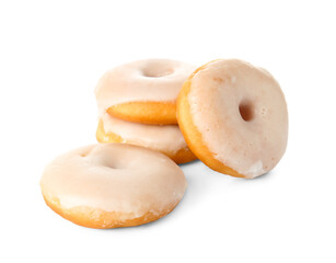 Tasty donuts isolated on white background