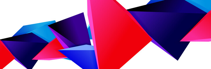 Triangle mosaic abstract background, 3d triangular low poly shapes. Geometric vector illustration for covers, banners, flyers and posters and other