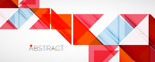 Set of vector triangle geometric backgrounds. Vector illustration for covers, banners, flyers and posters and other designs