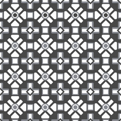 Classical square circular cross geometric pattern premium vector