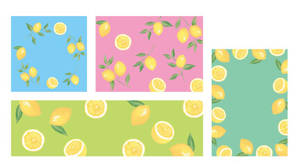 レモン手描き_デザインセット02