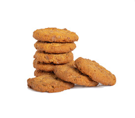 oat cookies isolated on white background