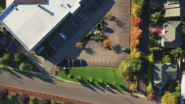 Aerial of commercial building 