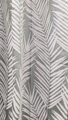 flora design textile vertical ferns modern background in white grey color