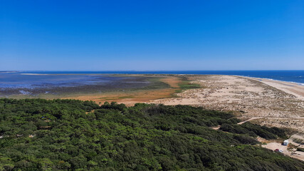 La Coubre in La Tremblade with ocean atlantic view lighthouse from Charente Maritime France