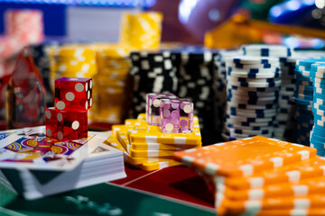 Roulette table close up at the Casino