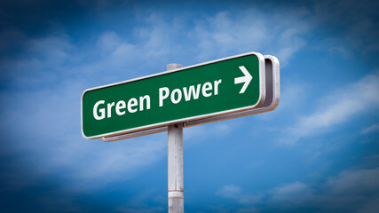 Street Sign to Green Power