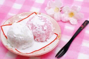 紅白大福餅つぶあん