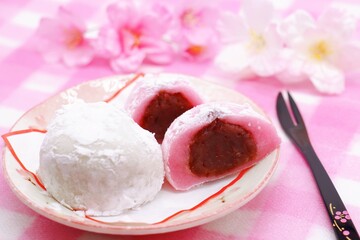 紅白大福餅つぶあん