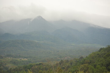 Mount Burangrang in Indonesia