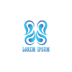 Naklejka premium Logo element water color illustration design vector