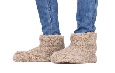 Warm woolen indoor slippers