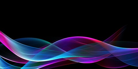 Colorful  Light Abstract Waves Background