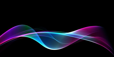 Colorful  Light Abstract Waves Background