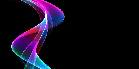 Colorful  Light Abstract Waves Background